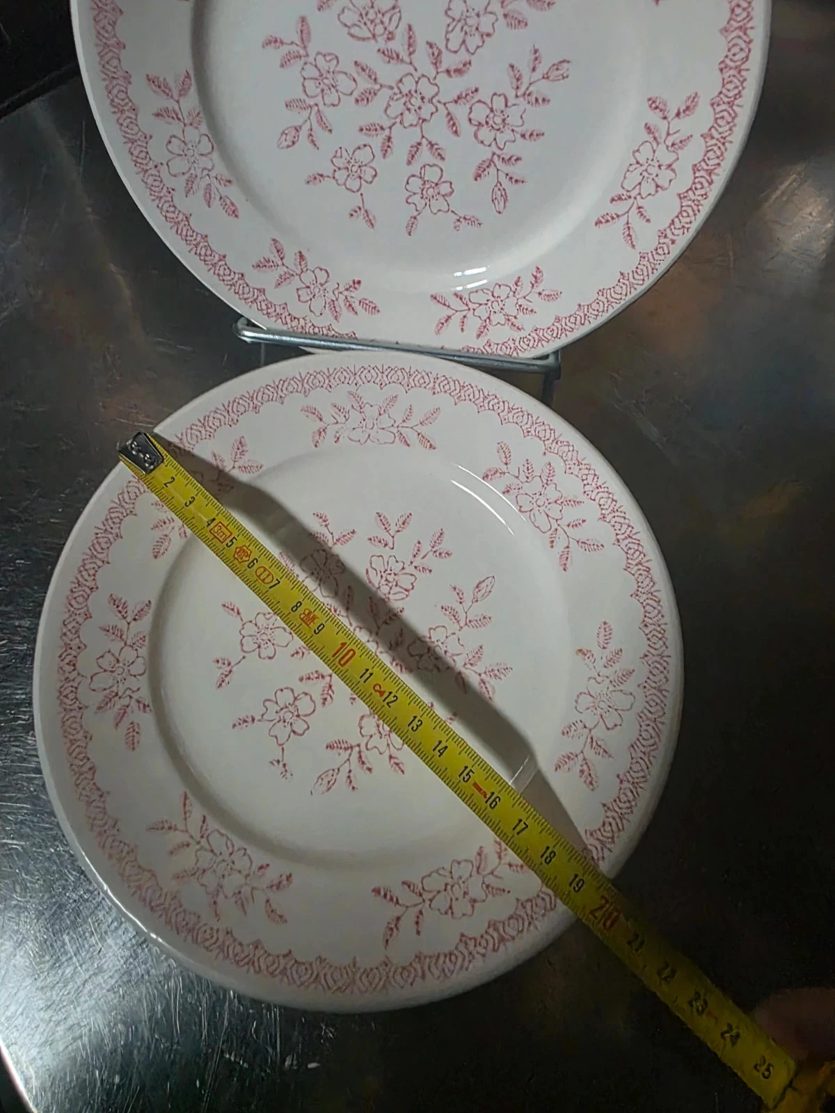 5 pink and white dessert plates CMS – photo 5